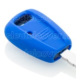 Autosleutel Hoesje geschikt voor Fiat - SleutelCover - Silicone Autosleutel Cover - Sleutelhoesje Blauw