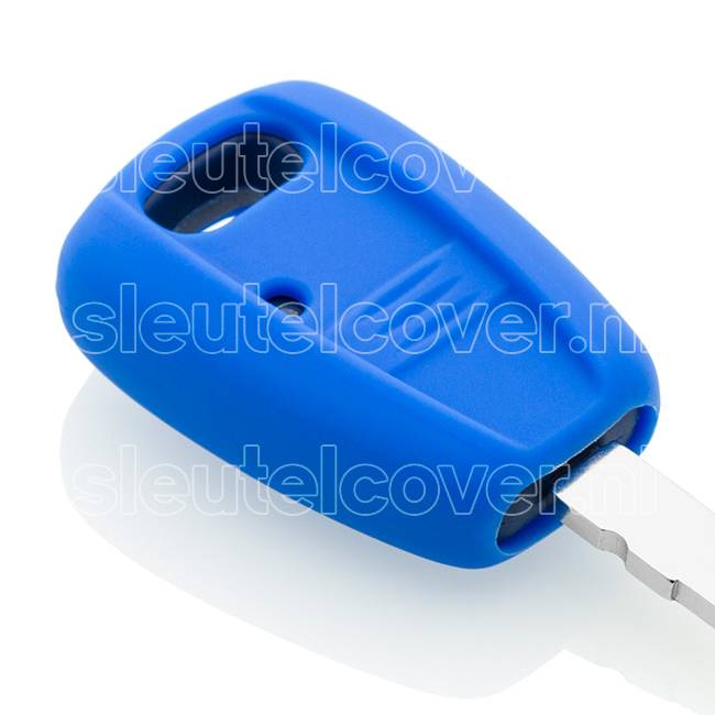 Autosleutel Hoesje geschikt voor Fiat - SleutelCover - Silicone Autosleutel Cover - Sleutelhoesje Blauw