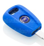 Autosleutel Hoesje geschikt voor Fiat - SleutelCover - Silicone Autosleutel Cover - Sleutelhoesje Blauw