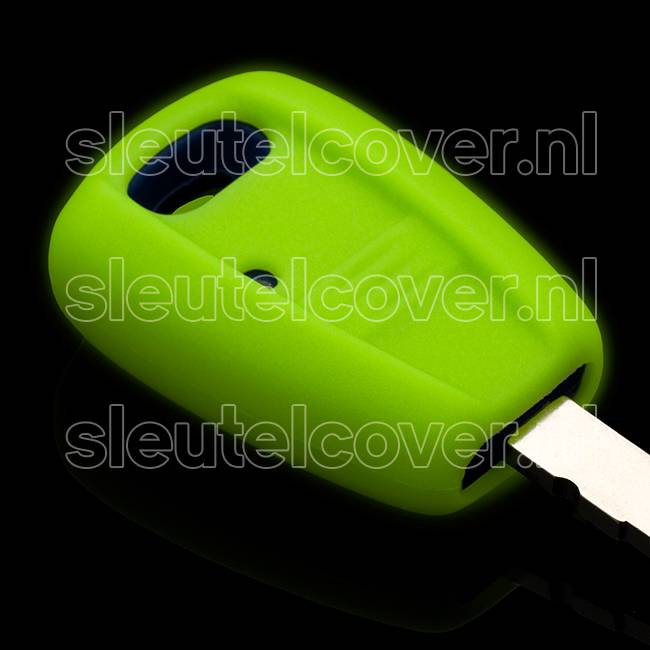 Autosleutel Hoesje geschikt voor Fiat - SleutelCover - Silicone Autosleutel Cover - Sleutelhoesje Glow in the dark / Lichtgevend