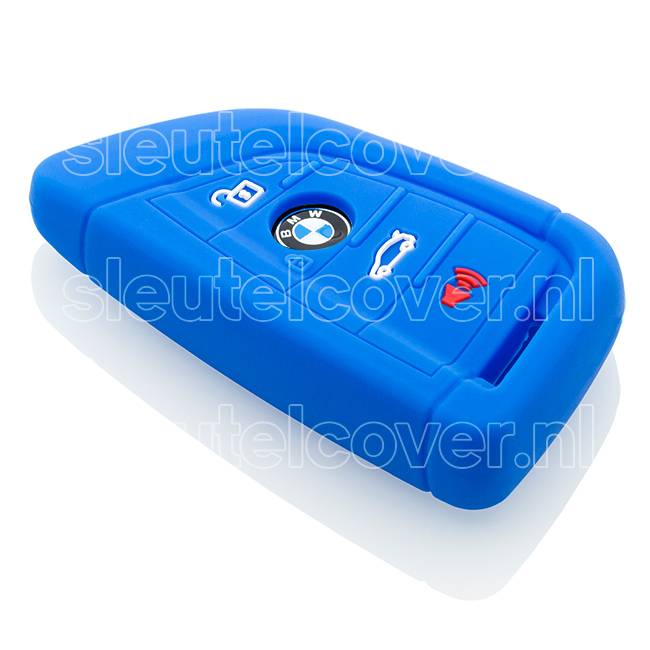BMW SleutelCover - Blauw / Silicone sleutelhoesje / beschermhoesje autosleutel