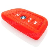 Autosleutel Hoesje geschikt voor BMW - SleutelCover - Silicone Autosleutel Cover - Sleutelhoesje Rood