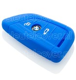 Autosleutel Hoesje geschikt voor BMW - SleutelCover - Silicone Autosleutel Cover - Sleutelhoesje Blauw