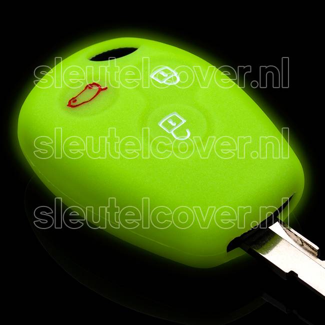 Autosleutel Hoesje geschikt voor Dacia - SleutelCover - Silicone Autosleutel Cover - Sleutelhoesje Glow in the dark / Lichtgevend