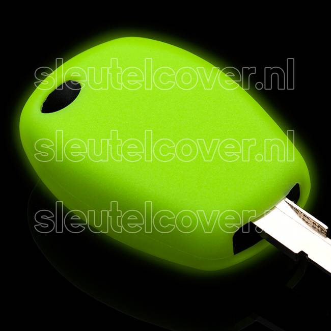 Autosleutel Hoesje geschikt voor Dacia - SleutelCover - Silicone Autosleutel Cover - Sleutelhoesje Glow in the dark / Lichtgevend