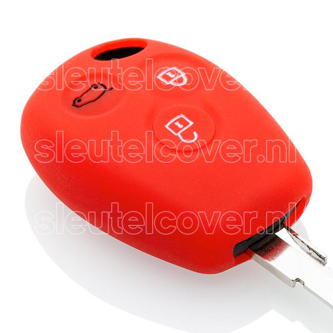 Autosleutel Hoesje geschikt voor Dacia - SleutelCover - Silicone Autosleutel Cover - Sleutelhoesje Rood