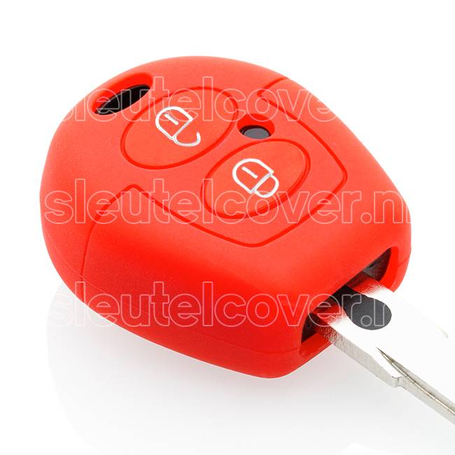 Autosleutel Hoesje geschikt voor Volkswagen / VW - SleutelCover - Silicone Autosleutel Cover - Sleutelhoesje Rood