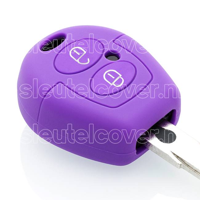 Autosleutel Hoesje geschikt voor Volkswagen / VW - SleutelCover - Silicone Autosleutel Cover - Sleutelhoesje Paars