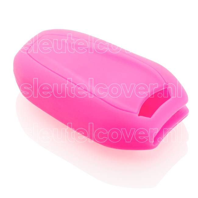 Autosleutel Hoesje geschikt voor Peugeot - SleutelCover - Silicone Autosleutel Cover - Sleutelhoesje Fel / Fluor / Neon Roze