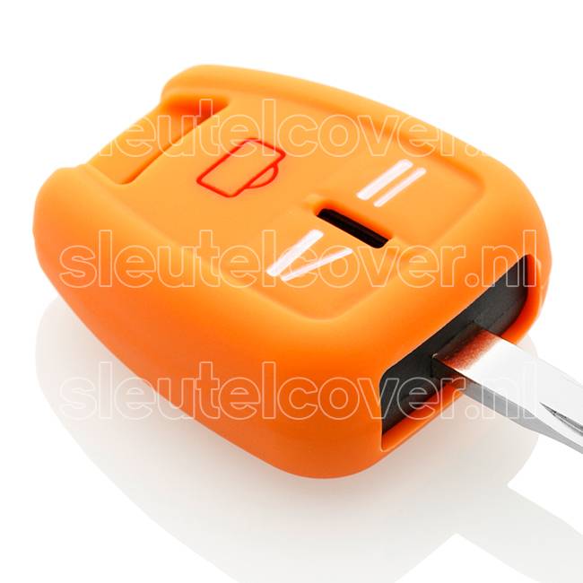 Autosleutel Hoesje geschikt voor Opel - SleutelCover - Silicone Autosleutel Cover - Sleutelhoesje Oranje