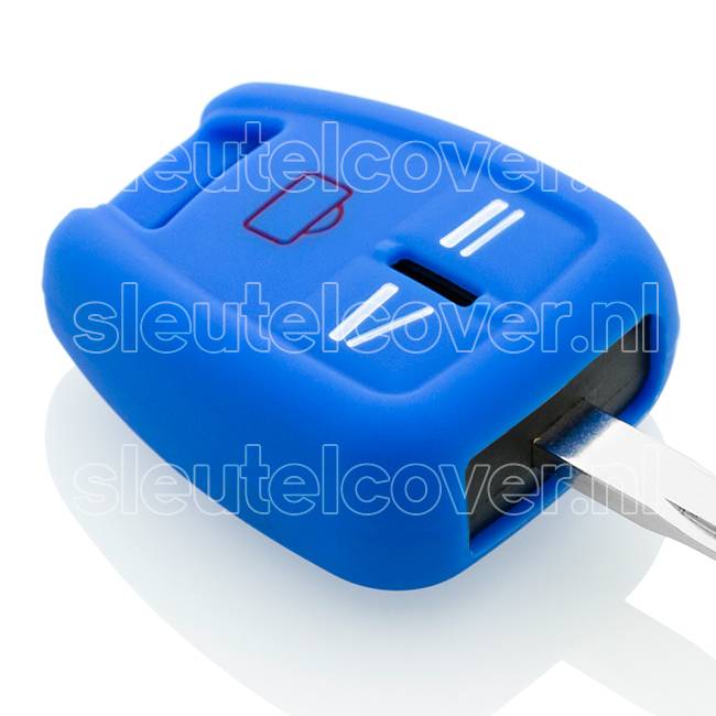 Autosleutel Hoesje geschikt voor Opel - SleutelCover - Silicone Autosleutel Cover - Sleutelhoesje Blauw