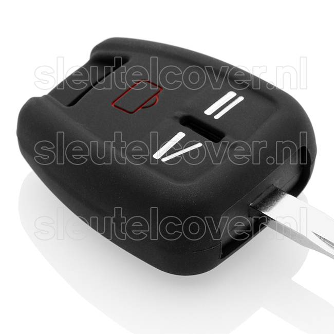 Autosleutel Hoesje geschikt voor Opel - SleutelCover - Silicone Autosleutel Cover - Sleutelhoesje Zwart