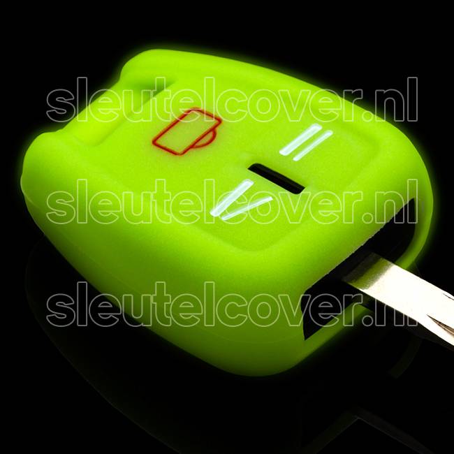 Autosleutel Hoesje geschikt voor Opel - SleutelCover - Silicone Autosleutel Cover - Sleutelhoesje Glow in the dark / Lichtgevend