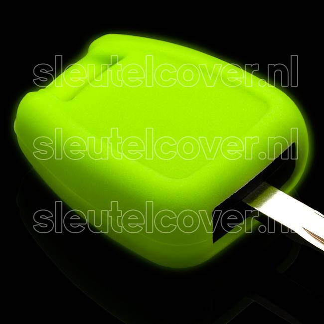 Autosleutel Hoesje geschikt voor Opel - SleutelCover - Silicone Autosleutel Cover - Sleutelhoesje Glow in the dark / Lichtgevend