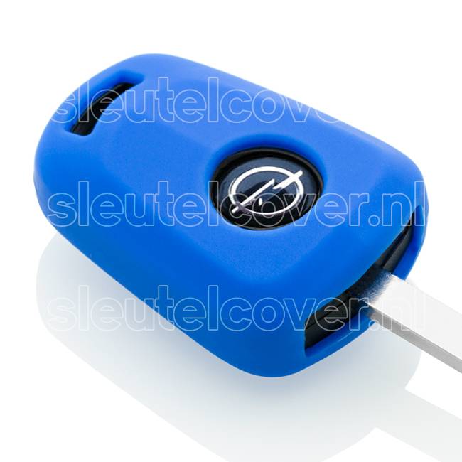 Autosleutel Hoesje geschikt voor Opel - SleutelCover - Silicone Autosleutel Cover - Sleutelhoesje Blauw