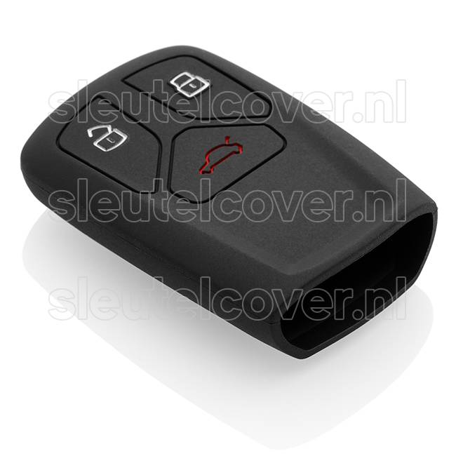 Autosleutel Hoesje geschikt voor Audi - SleutelCover - Silicone Autosleutel Cover - Sleutelhoesje Zwart
