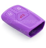 Autosleutel Hoesje geschikt voor Audi - SleutelCover - Silicone Autosleutel Cover - Sleutelhoesje Paars