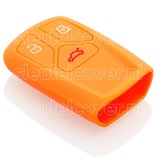 Autosleutel Hoesje geschikt voor Audi - SleutelCover - Silicone Autosleutel Cover - Sleutelhoesje Oranje