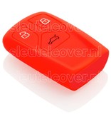 Autosleutel Hoesje geschikt voor Audi - SleutelCover - Silicone Autosleutel Cover - Sleutelhoesje Rood