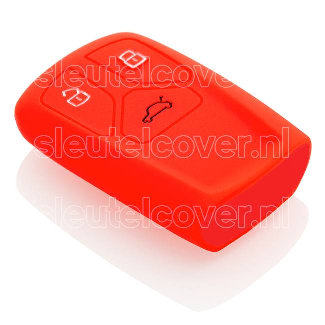 Autosleutel Hoesje geschikt voor Audi - SleutelCover - Silicone Autosleutel Cover - Sleutelhoesje Rood