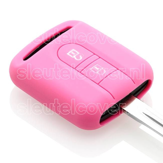 Autosleutel Hoesje geschikt voor Nissan - SleutelCover - Silicone Autosleutel Cover - Sleutelhoesje Roze