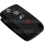 Autosleutel Hoesje geschikt voor Peugeot - SleutelCover - Silicone Autosleutel Cover - Sleutelhoesje Zwart