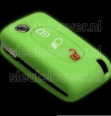 Autosleutel Hoesje geschikt voor Peugeot - SleutelCover - Silicone Autosleutel Cover - Sleutelhoesje Glow in the dark / Lichtgevend