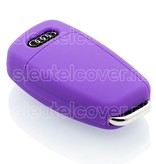 Autosleutel Hoesje geschikt voor Audi - SleutelCover - Silicone Autosleutel Cover - Sleutelhoesje Paars