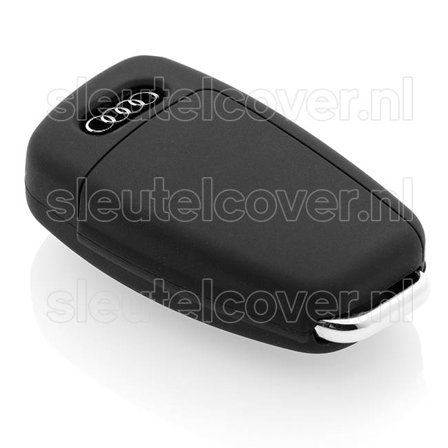 Autosleutel Hoesje geschikt voor Audi - SleutelCover - Silicone Autosleutel Cover - Sleutelhoesje Zwart