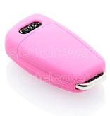 Autosleutel Hoesje geschikt voor Audi - SleutelCover - Silicone Autosleutel Cover - Sleutelhoesje Roze