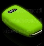 Autosleutel Hoesje geschikt voor Audi - SleutelCover - Silicone Autosleutel Cover - Sleutelhoesje Glow in the dark / Lichtgevend