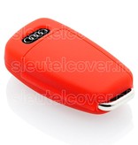 Autosleutel Hoesje geschikt voor Audi - SleutelCover - Silicone Autosleutel Cover - Sleutelhoesje Rood