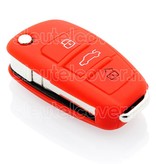 Autosleutel Hoesje geschikt voor Audi - SleutelCover - Silicone Autosleutel Cover - Sleutelhoesje Rood