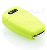 Autosleutel Hoesje geschikt voor Audi - SleutelCover - Silicone Autosleutel Cover - Sleutelhoesje Lime groen