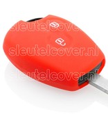 Autosleutel Hoesje geschikt voor Dacia - SleutelCover - Silicone Autosleutel Cover - Sleutelhoesje Rood