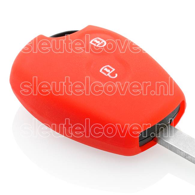 Autosleutel Hoesje geschikt voor Dacia - SleutelCover - Silicone Autosleutel Cover - Sleutelhoesje Rood