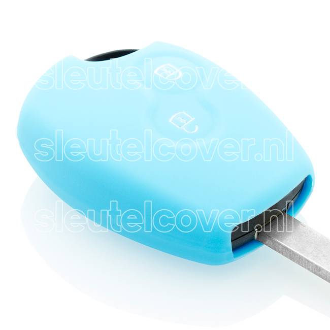 Autosleutel Hoesje geschikt voor Dacia - SleutelCover - Silicone Autosleutel Cover - Sleutelhoesje Lichtblauw