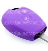 Autosleutel Hoesje geschikt voor Dacia - SleutelCover - Silicone Autosleutel Cover - Sleutelhoesje Paars