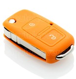 Autosleutel Hoesje geschikt voor Volkswagen / VW - SleutelCover - Silicone Autosleutel Cover - Sleutelhoesje Oranje
