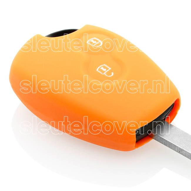 Autosleutel Hoesje geschikt voor Dacia - SleutelCover - Silicone Autosleutel Cover - Sleutelhoesje Oranje