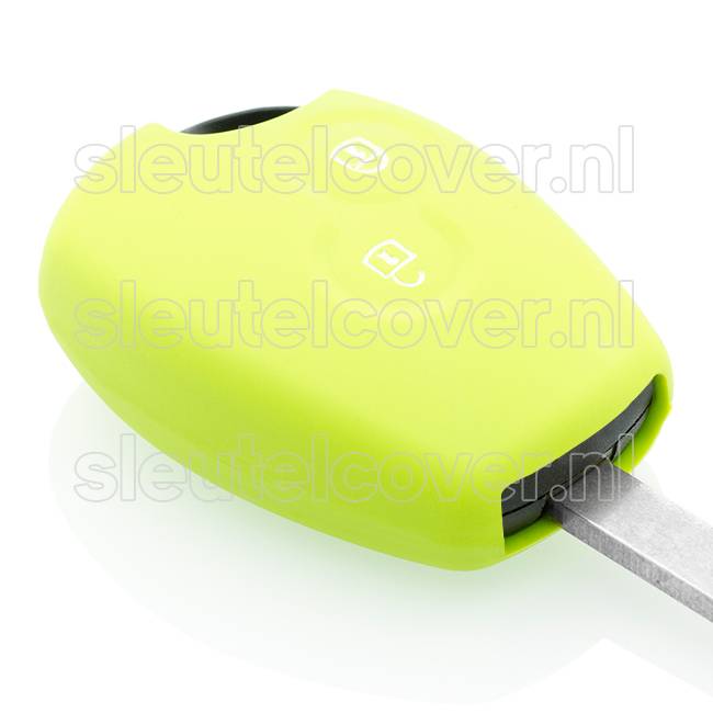 Autosleutel Hoesje geschikt voor Dacia - SleutelCover - Silicone Autosleutel Cover - Sleutelhoesje Lime groen