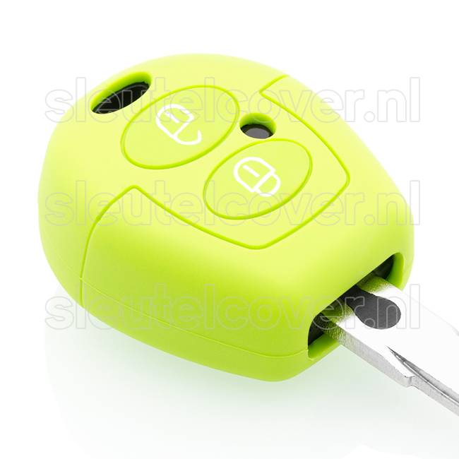 Autosleutel Hoesje geschikt voor Seat - SleutelCover - Silicone Autosleutel Cover - Sleutelhoesje Lime groen