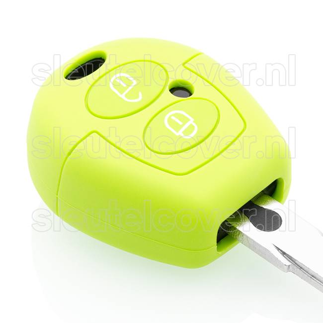 Autosleutel Hoesje geschikt voor Skoda - SleutelCover - Silicone Autosleutel Cover - Sleutelhoesje Lime groen