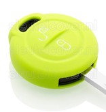 Autosleutel Hoesje geschikt voor Mitsubishi - SleutelCover - Silicone Autosleutel Cover - Sleutelhoesje Lime groen