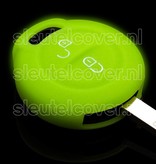 Autosleutel Hoesje geschikt voor Mitsubishi - SleutelCover - Silicone Autosleutel Cover - Sleutelhoesje Glow in the dark / Lichtgevend