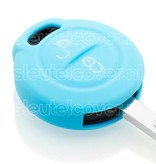 Mitsubishi SleutelCover - Lichtblauw / Silicone sleutelhoesje / beschermhoesje autosleutel