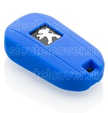 Autosleutel Hoesje geschikt voor Peugeot - SleutelCover - Silicone Autosleutel Cover - Sleutelhoesje Blauw