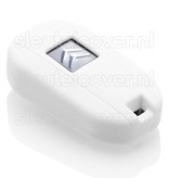 Autosleutel Hoesje geschikt voor Citroën - SleutelCover - Silicone Autosleutel Cover - Sleutelhoesje Wit