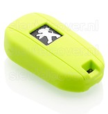 Autosleutel Hoesje geschikt voor Peugeot - SleutelCover - Silicone Autosleutel Cover - Sleutelhoesje Lime groen