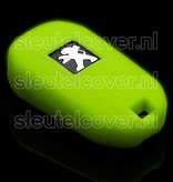 Autosleutel Hoesje geschikt voor Peugeot - SleutelCover - Silicone Autosleutel Cover - Sleutelhoesje Glow in the dark / Lichtgevend